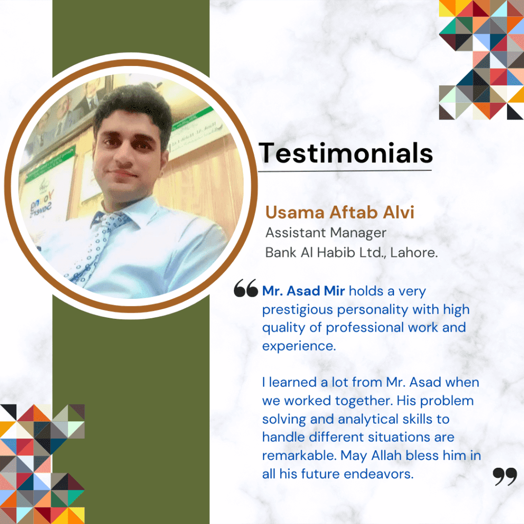 Testimonial-Usama Aftab Alvi